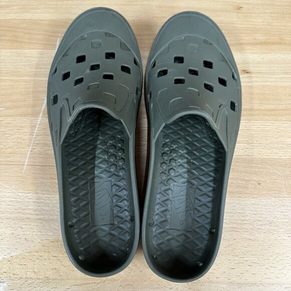 Vans Slip-On TRK Rubber Water Shoes Sz 9 Grape Leaf Army Green Sneakers Trek - Picture 5 of 7